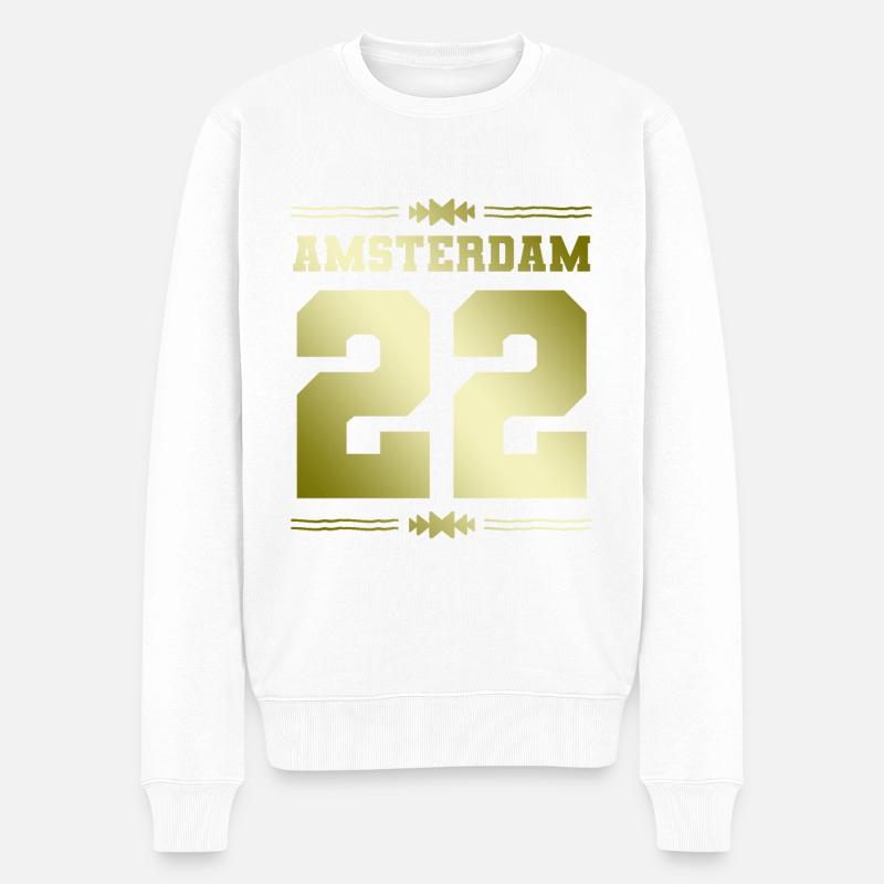 Amsterdam 22 - Pull Premium bio Homme - blanc