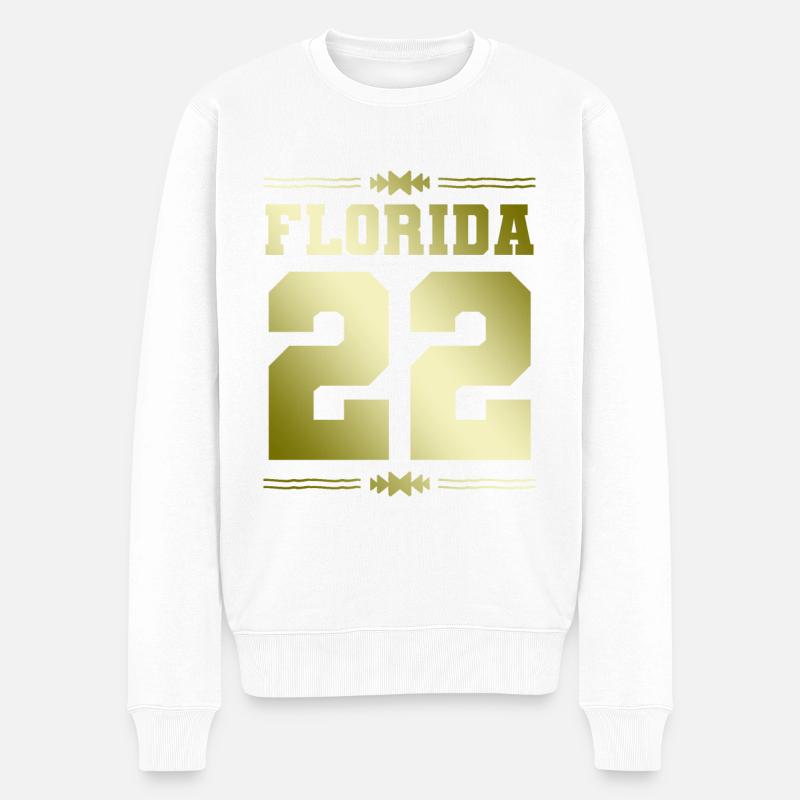 Florida 22 - Männer Premium Bio Pullover - Weiß