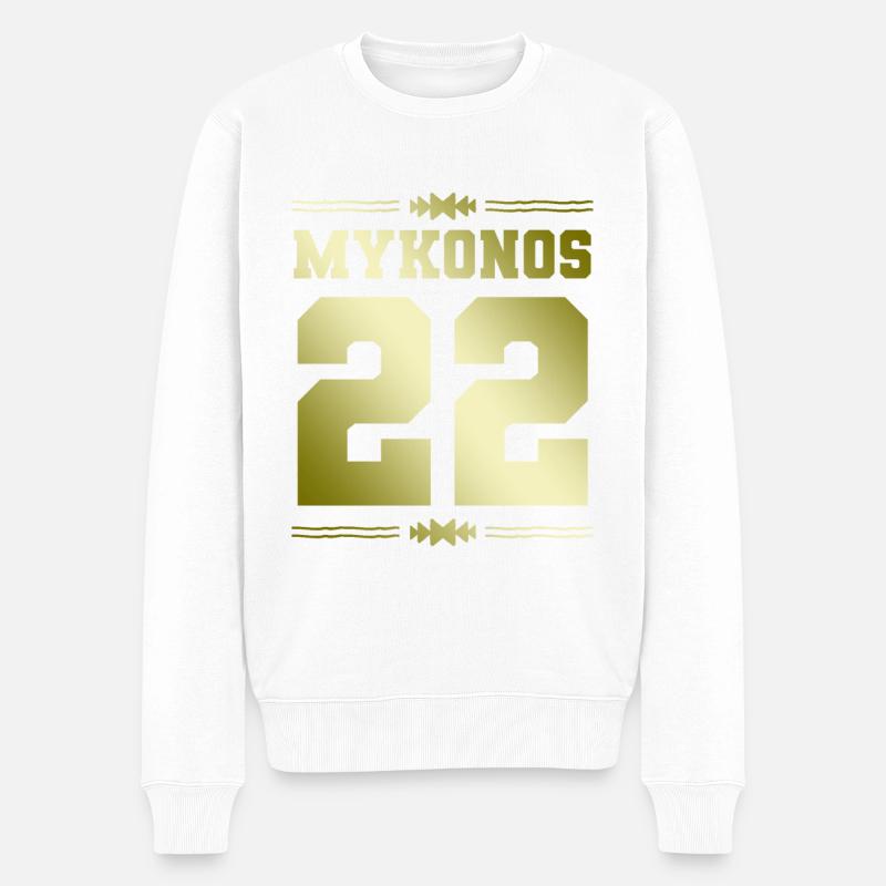 Mykonos 22 - Pull Premium bio Homme - blanc