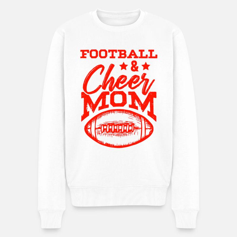 football cheerleading mama - Männer Premium Bio Pullover - Weiß