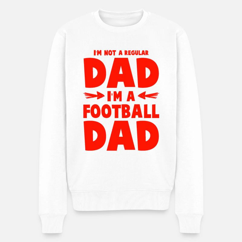 football dad papa - Männer Premium Bio Pullover - Weiß