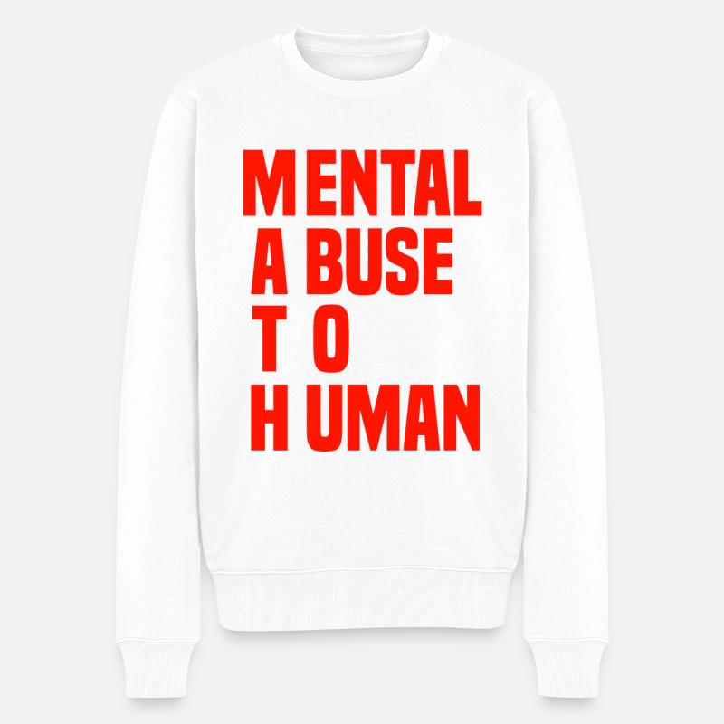 mathematik spruch - Männer Premium Bio Pullover - Weiß