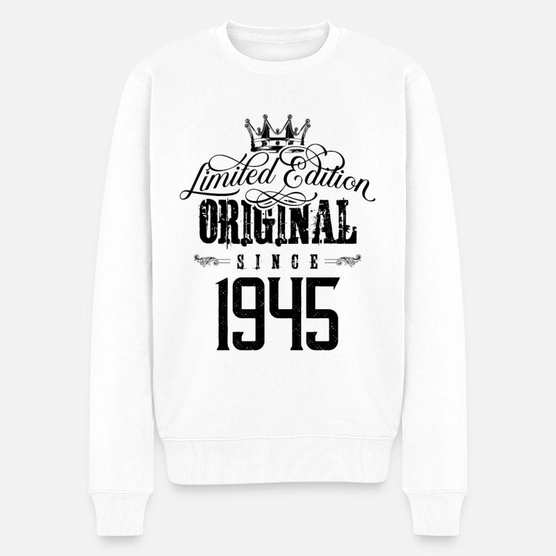 1945 limited edition - Männer Premium Bio Pullover - Weiß