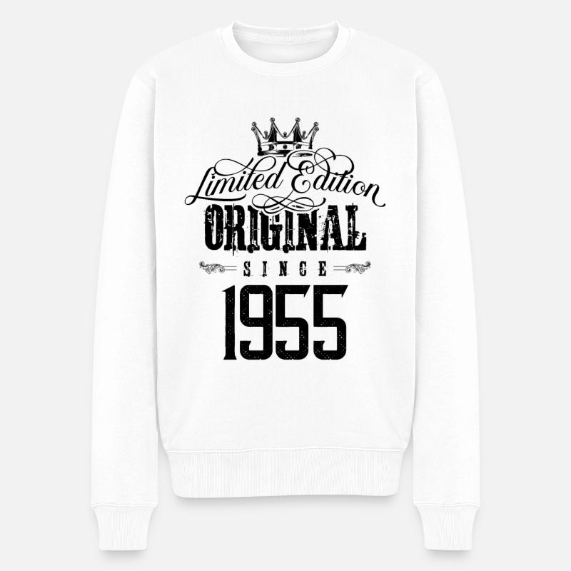 1955 limited edition - Männer Premium Bio Pullover - Weiß