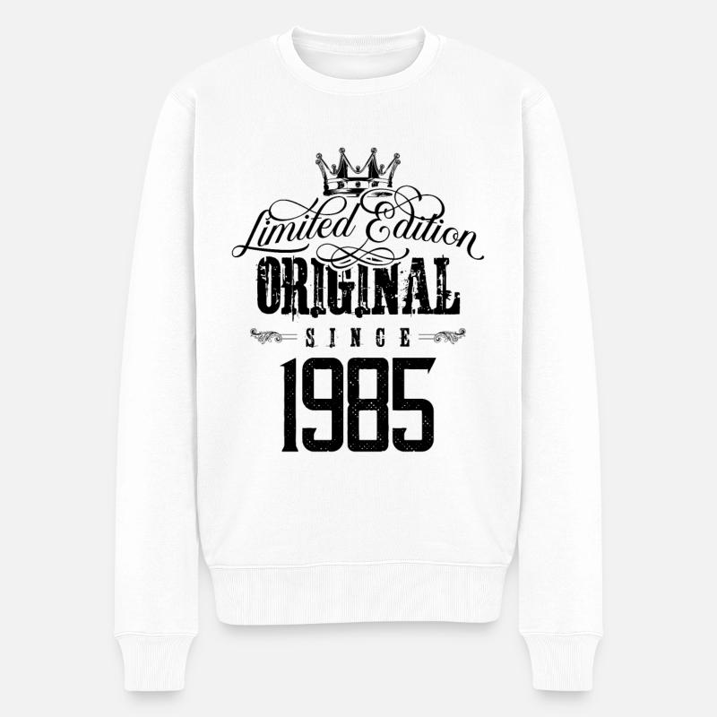 1985 limited edition - Männer Premium Bio Pullover - Weiß