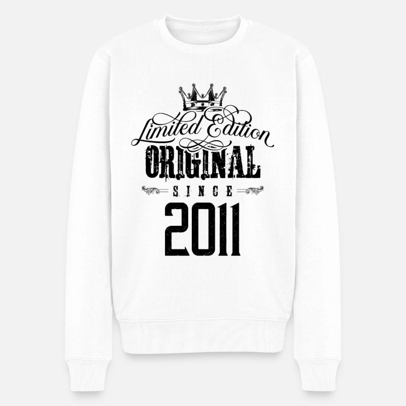 2011 limited edition - Männer Premium Bio Pullover - Weiß