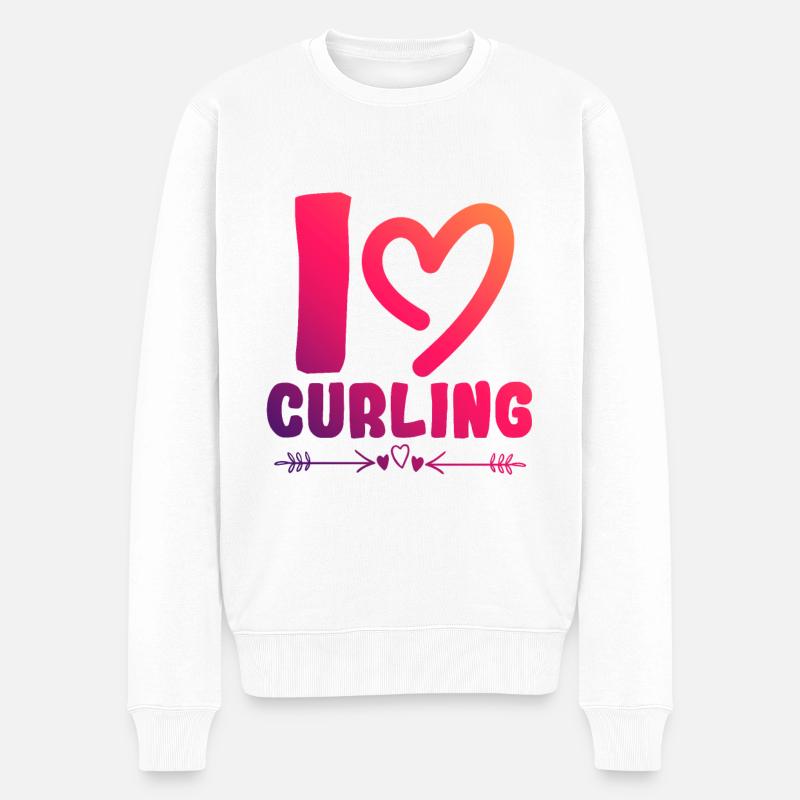 J’adore le curling - Pull Premium bio Homme - blanc