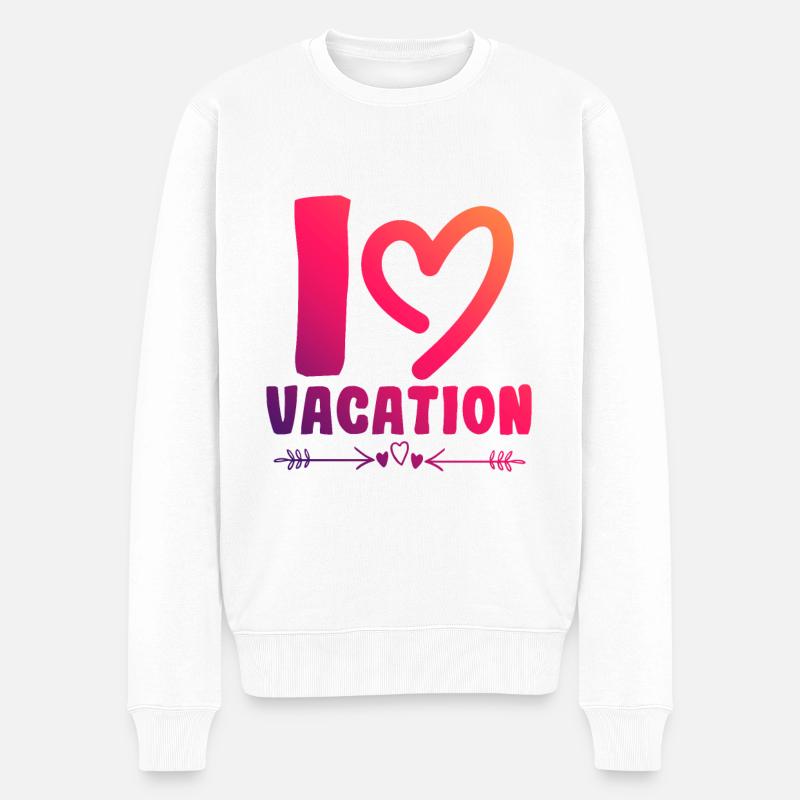 J’adore les vacances - Pull Premium bio Homme - blanc