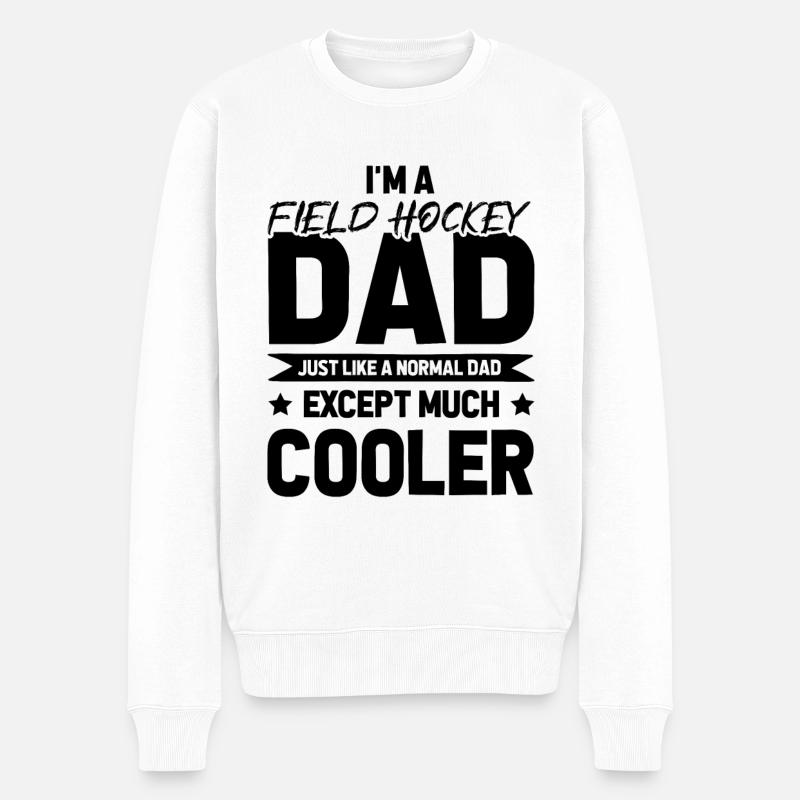 Papa de hockey sur gazon - Pull Premium bio Homme - blanc