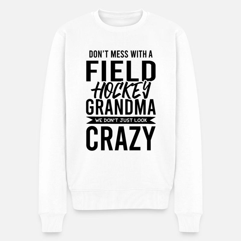 Grand-mère de hockey sur gazon - Pull Premium bio Homme - blanc