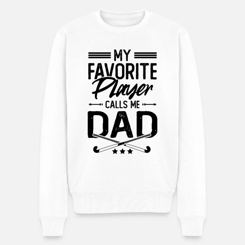 feldhockey papa - Männer Premium Bio Pullover - Weiß