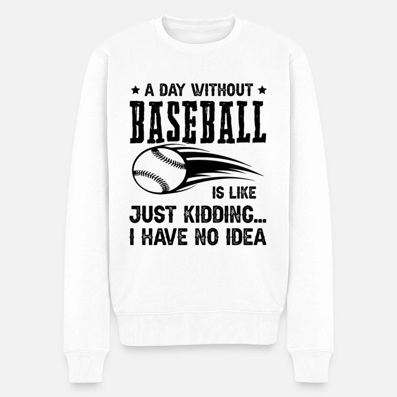 baseball sport - Männer Premium Bio Pullover - Weiß