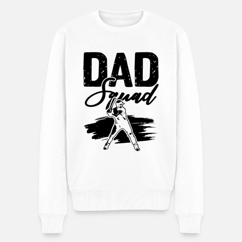 baseball dad squad - Männer Premium Bio Pullover - Weiß