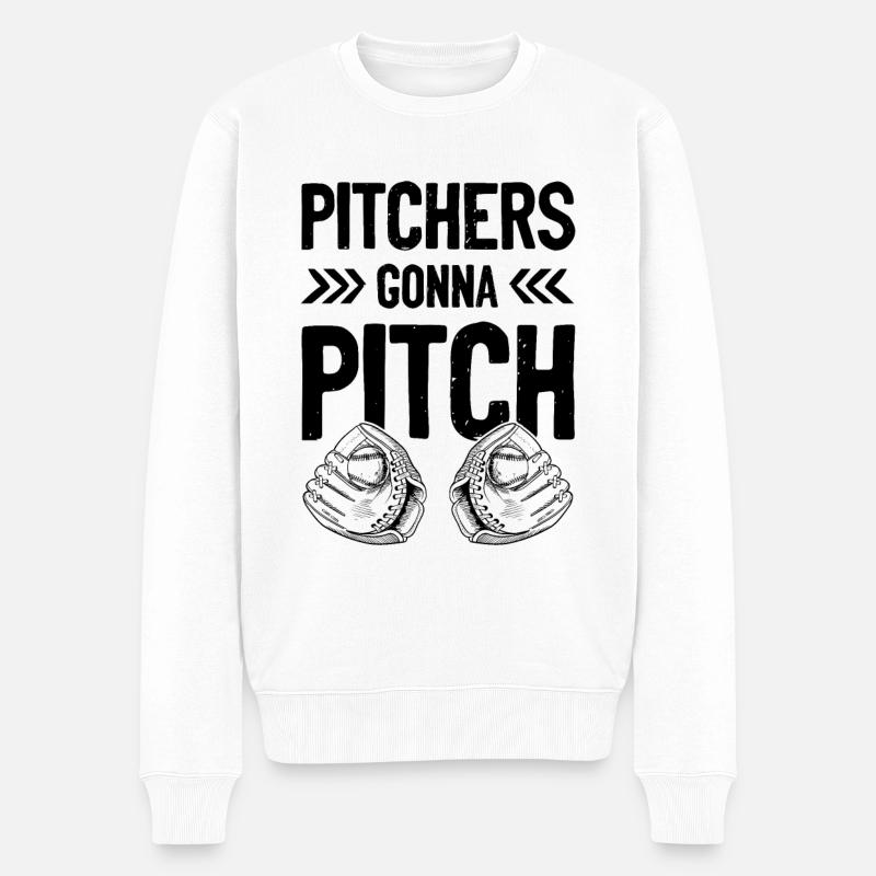 Lanceur de baseball - Pull Premium bio Homme - blanc