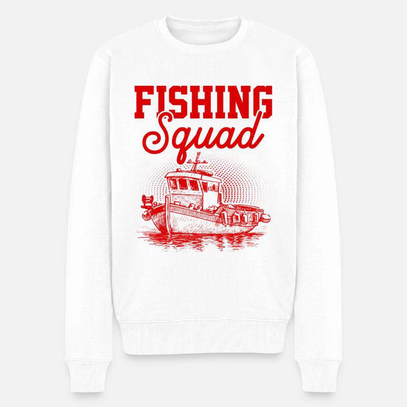 Fishing Squad - Männer Premium Bio Pullover - Weiß