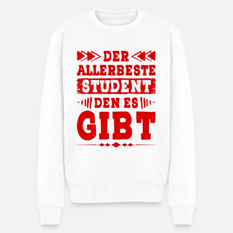 Allerbester Student - Männer Premium Bio Pullover - Weiß