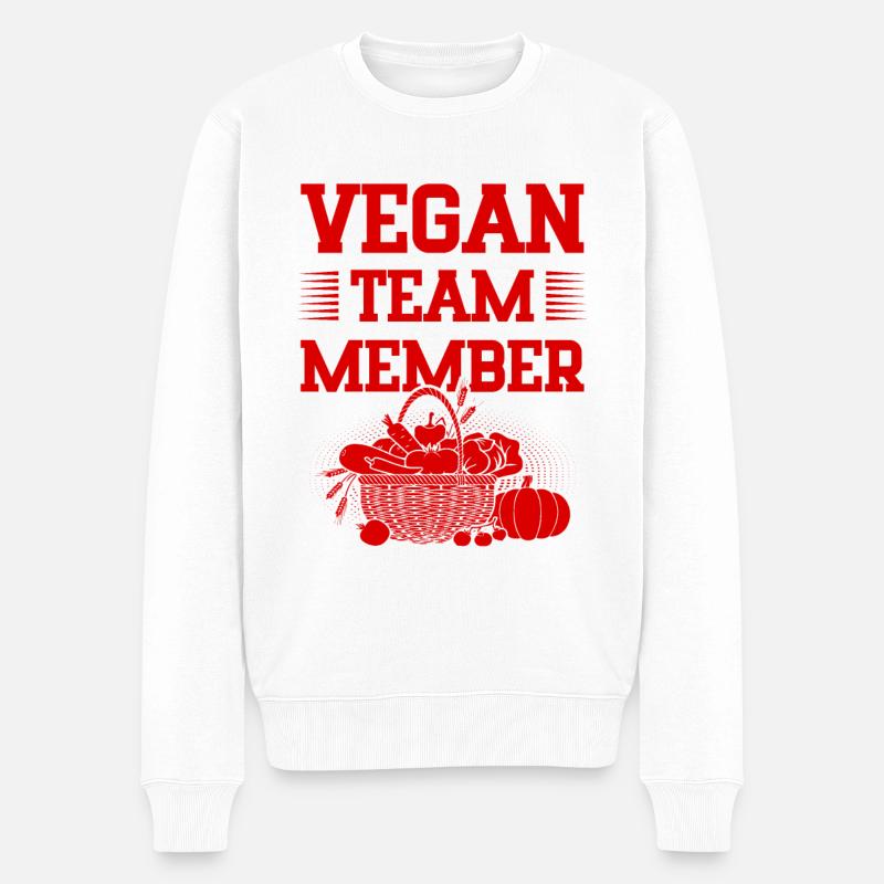 Membre de l’équipe végétalienne - Pull Premium bio Homme - blanc