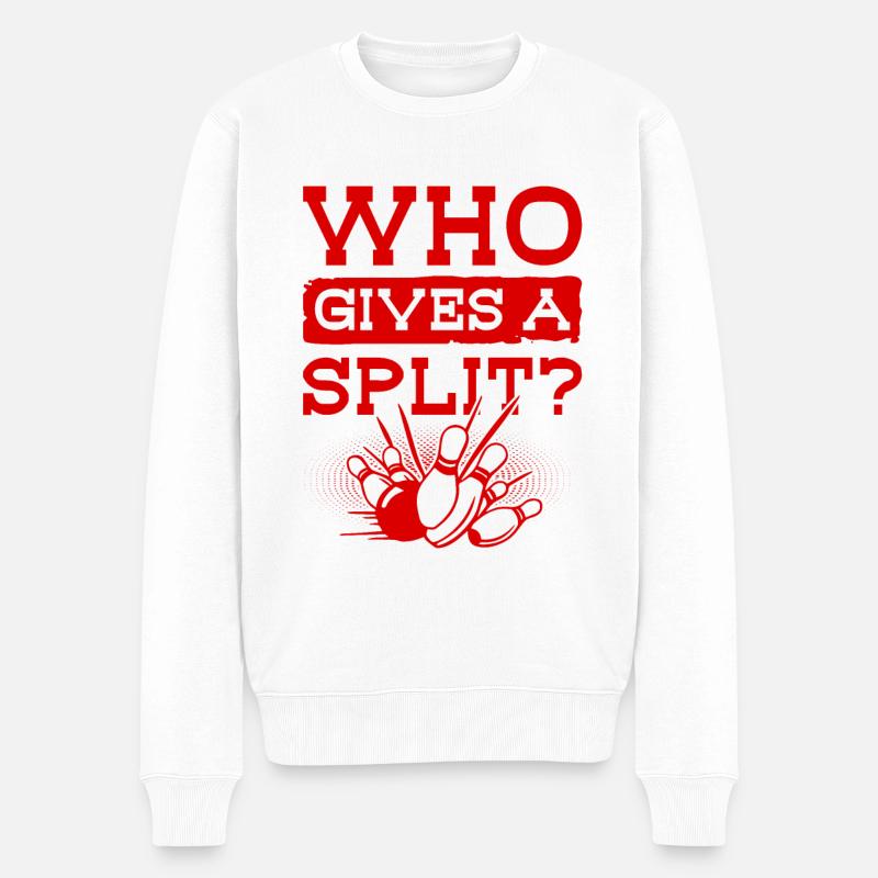 Bowling Split - Pull Premium bio Homme - blanc