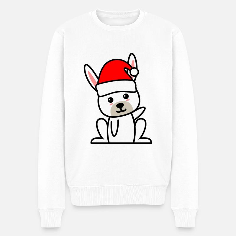 Lapin Comic Noël Noël - Pull Premium bio Homme - blanc
