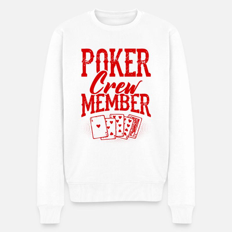 Membre de l’équipage de poker - Pull Premium bio Homme - blanc