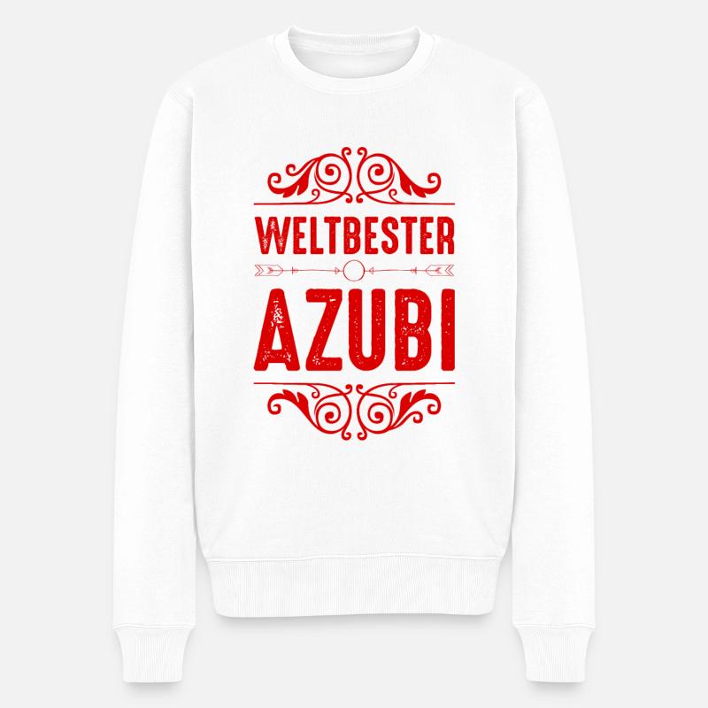 Premium Azubi - Männer Premium Bio Pullover - Weiß