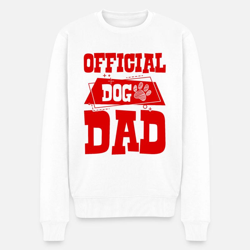 Chiens Papa - Pull Premium bio Homme - blanc