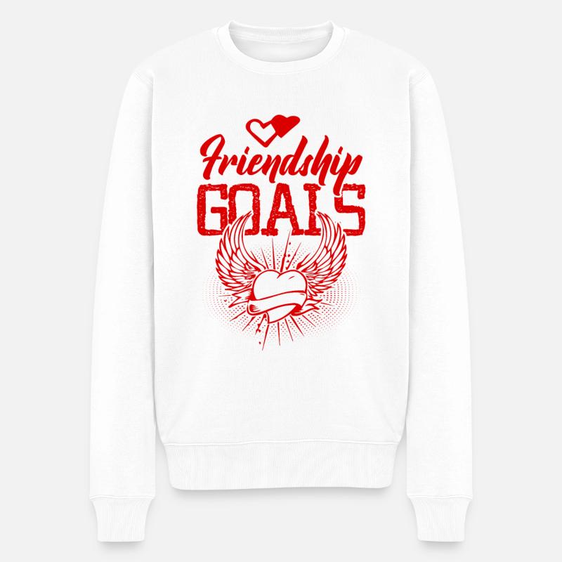 Objectifs de l’amitié - Pull Premium bio Homme - blanc