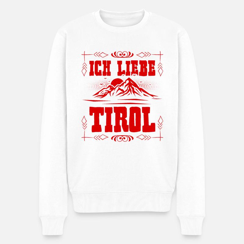 ich liebe Tirol - Männer Premium Bio Pullover - Weiß