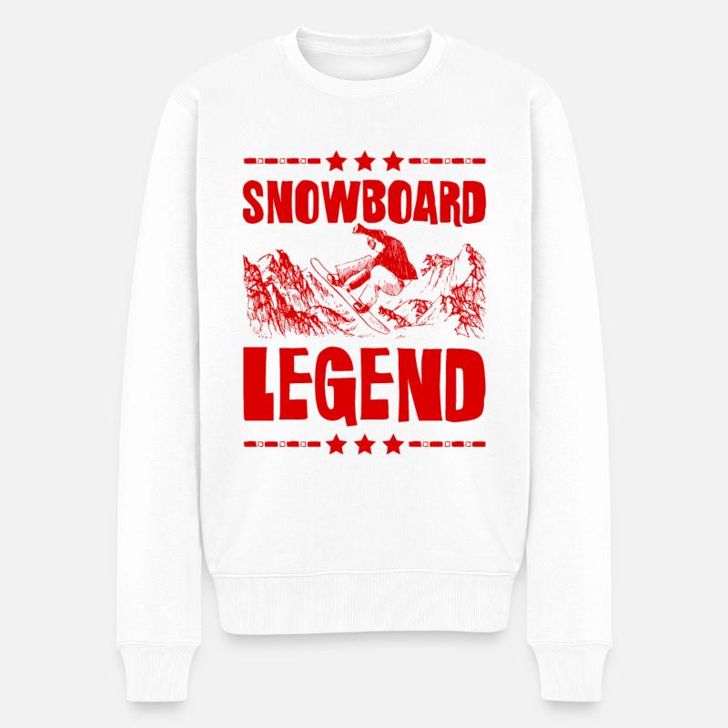Légende du snowboard - Pull Premium bio Homme - blanc
