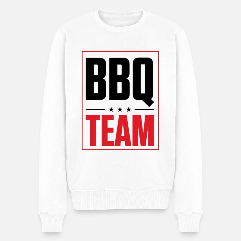 Bbq Team - Männer Premium Bio Pullover - Weiß