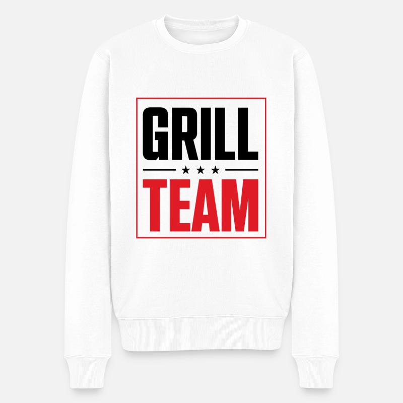 Grill Team - Männer Premium Bio Pullover - Weiß