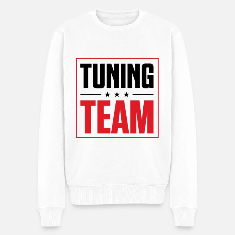 Tuning Team - Männer Premium Bio Pullover - Weiß