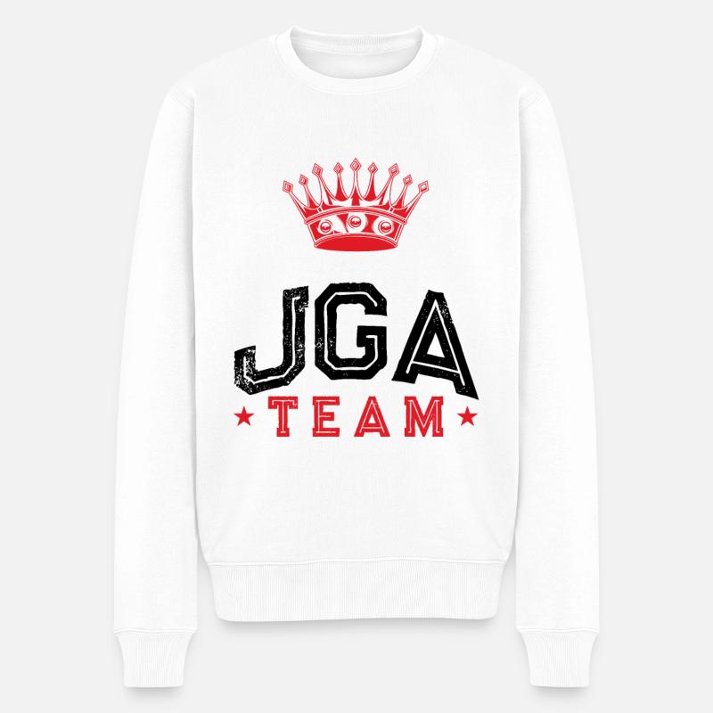 Jga Junggesellenabschied Team - Männer Premium Bio Pullover - Weiß