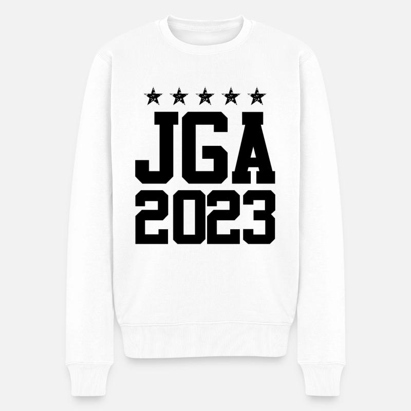Jga 2023 Junggesellenabschied - Männer Premium Bio Pullover - Weiß