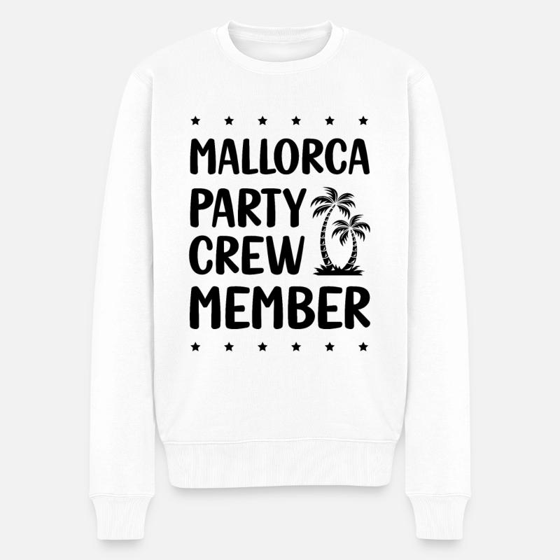 Majorque Party Crew - Pull Premium bio Homme - blanc