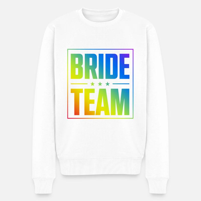 Bride Team - Männer Premium Bio Pullover - Weiß