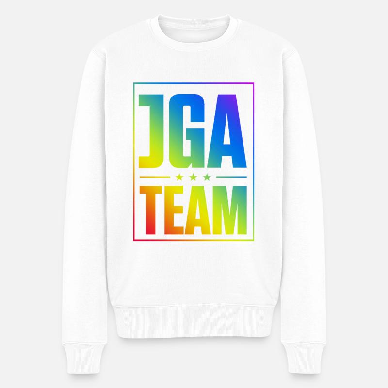 Jga Junggesellenabschied Team - Männer Premium Bio Pullover - Weiß