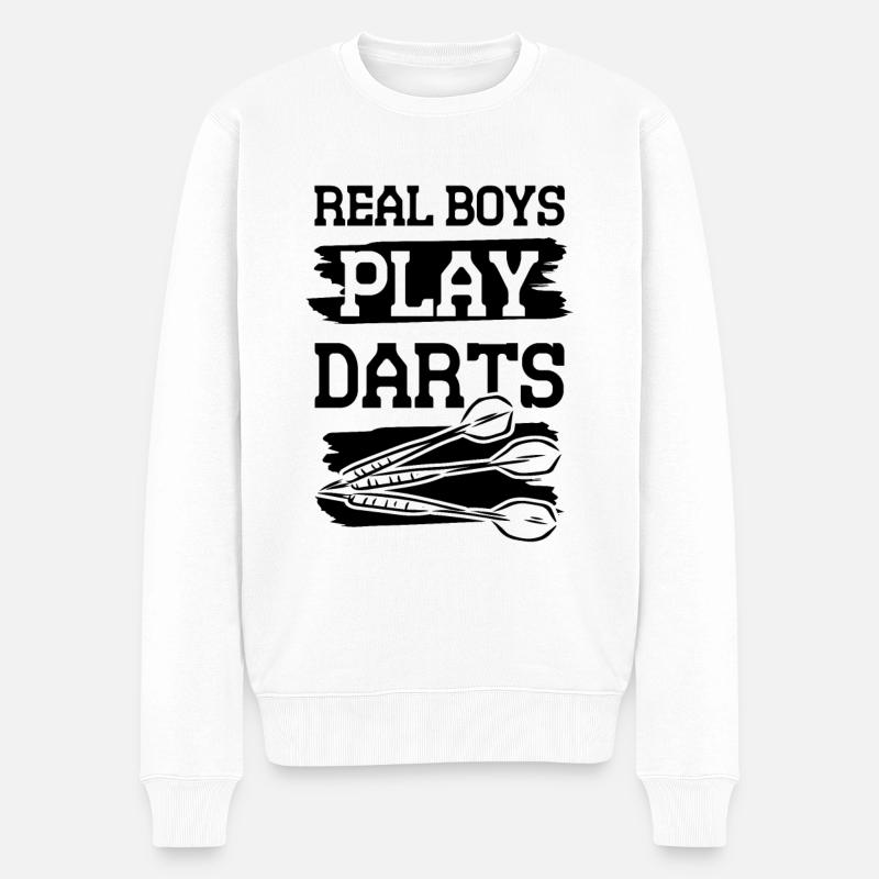 dart jungs - Männer Premium Bio Pullover - Weiß