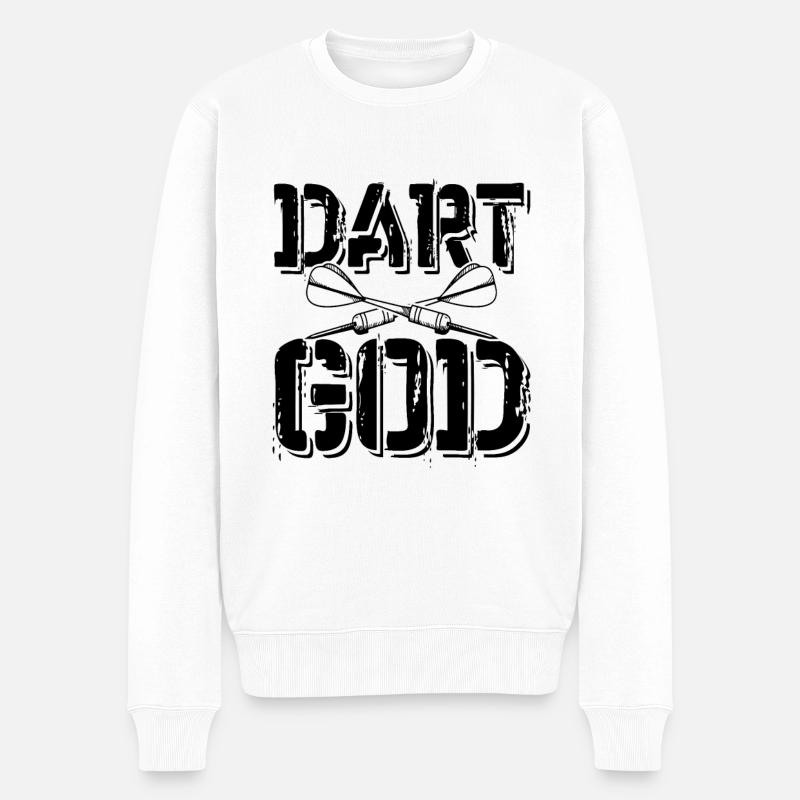 dart darts - Männer Premium Bio Pullover - Weiß