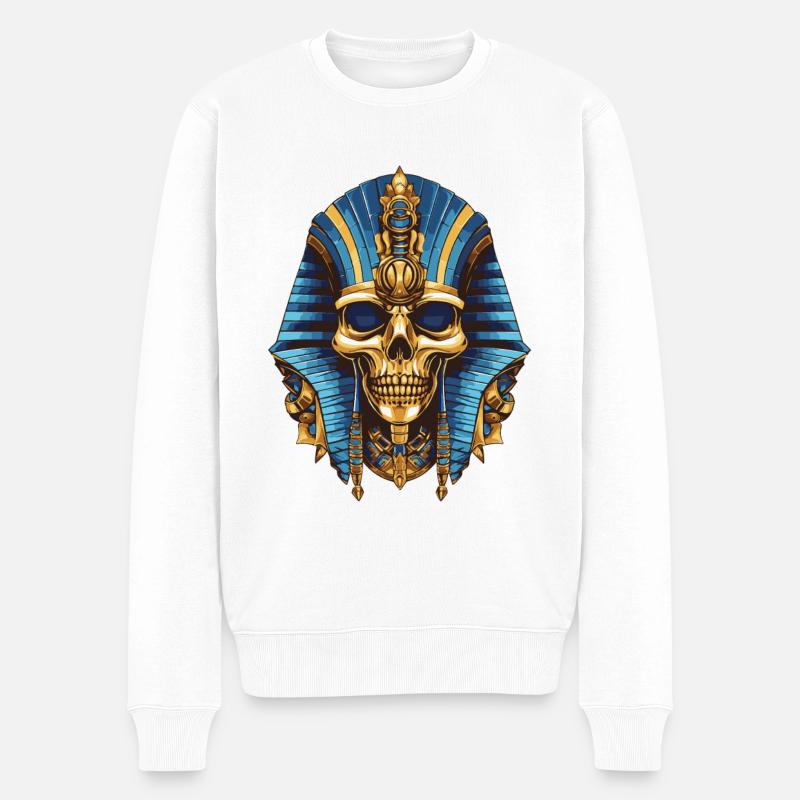 Crâne de pharaon - Pull Premium bio Homme - blanc