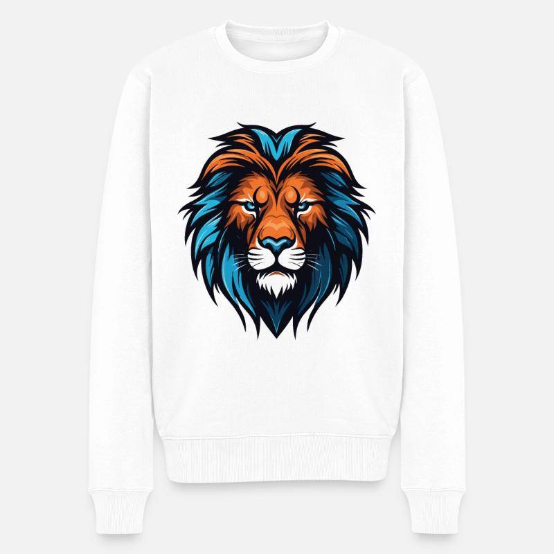 Tête de lion - Pull Premium bio Homme - blanc