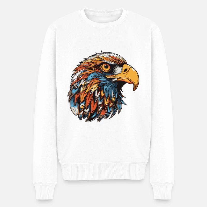 Tête d’aigle - Pull Premium bio Homme - blanc