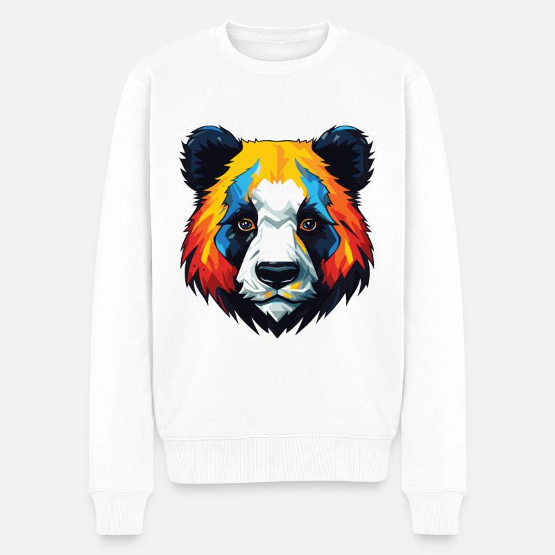 Tête de panda - Pull Premium bio Homme - blanc