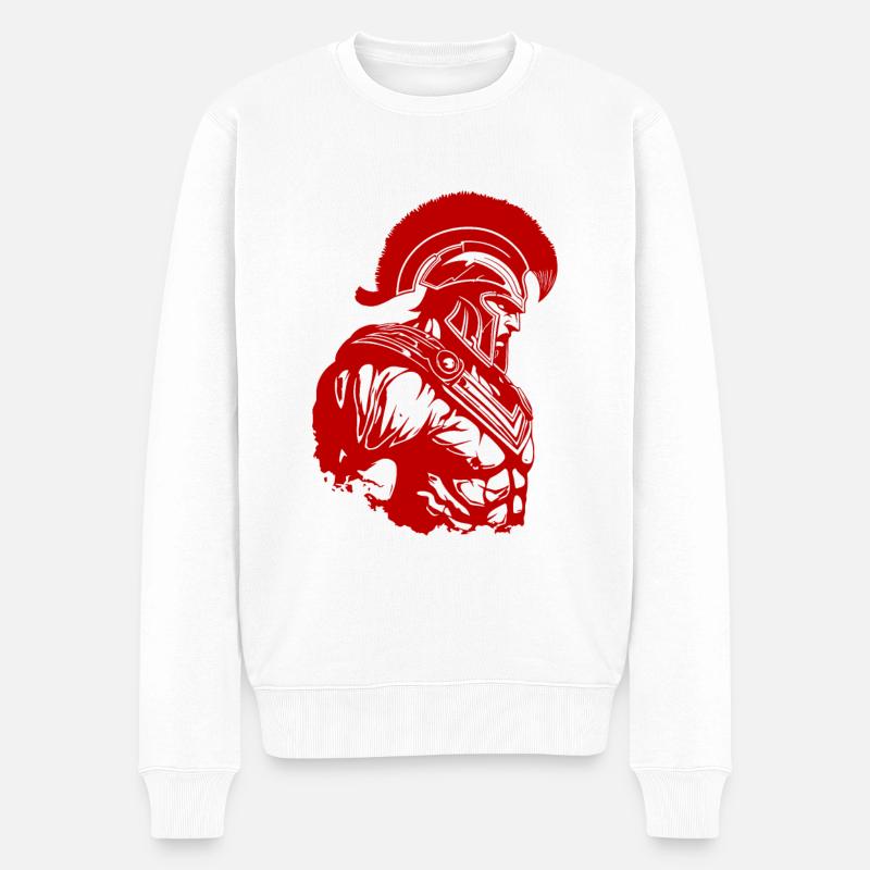 Spartan Gym Musculation Muscles - Pull Premium bio Homme - blanc