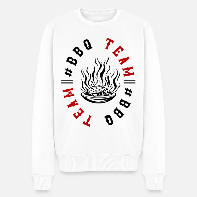 Grill Barbecue Bbq Team - Pull Premium bio Homme - blanc