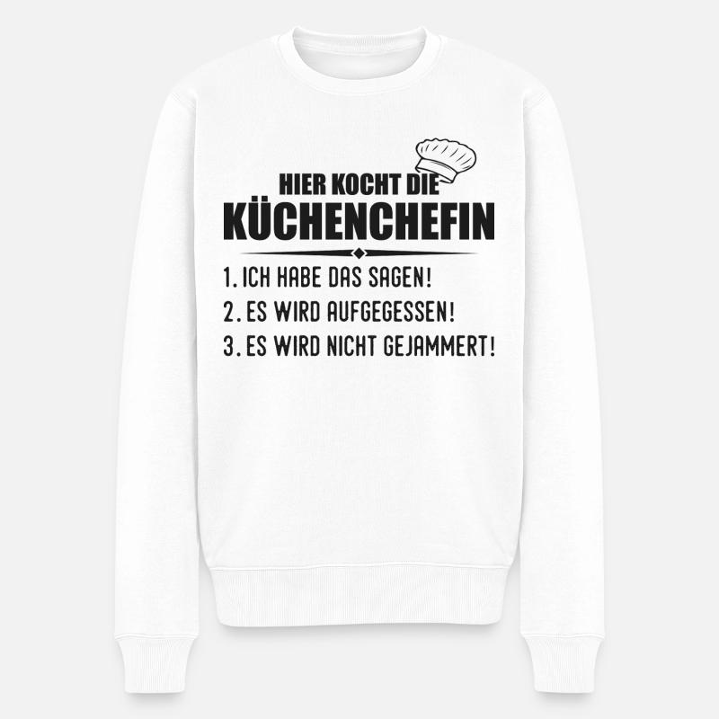Cuisiner drôle cuisinier chef cadeau - Pull Premium bio Homme - blanc