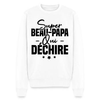 Super beau papa qui déchire - Pull Premium bio Homme - blanc - Devant - Thijin (182cm)