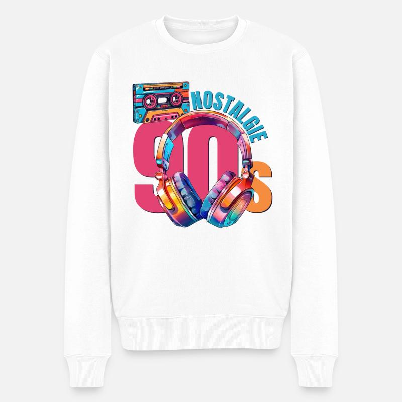 Nostalgie 90s 01 - Pull Premium bio Homme - blanc