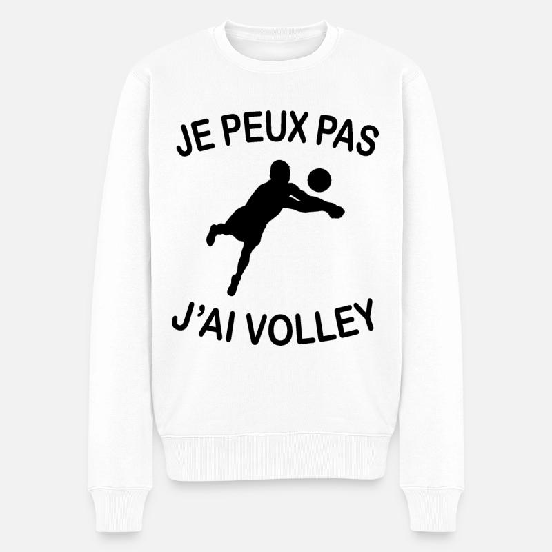 Je Peux Pas J'ai Volley - Pull Premium bio Homme - blanc
