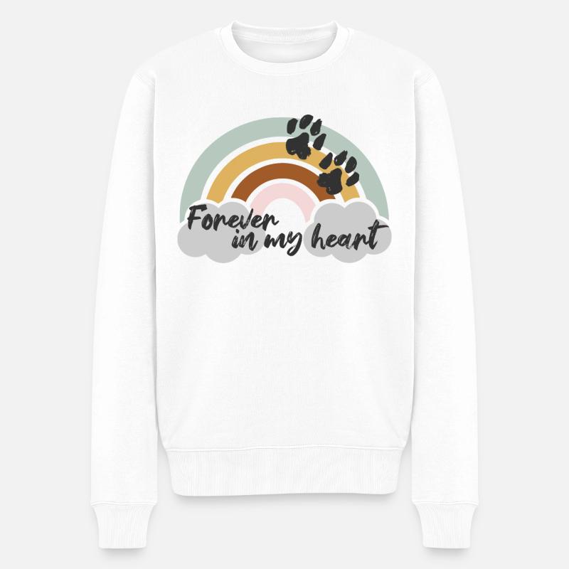 forever in my heart - Männer Premium Bio Pullover - Weiß